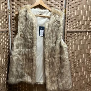 Faux fur vest original owner new with tags